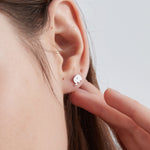 Elephant Stud Earrings on ear