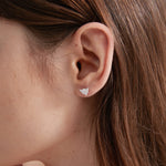 Fox Stud Earrings on ear