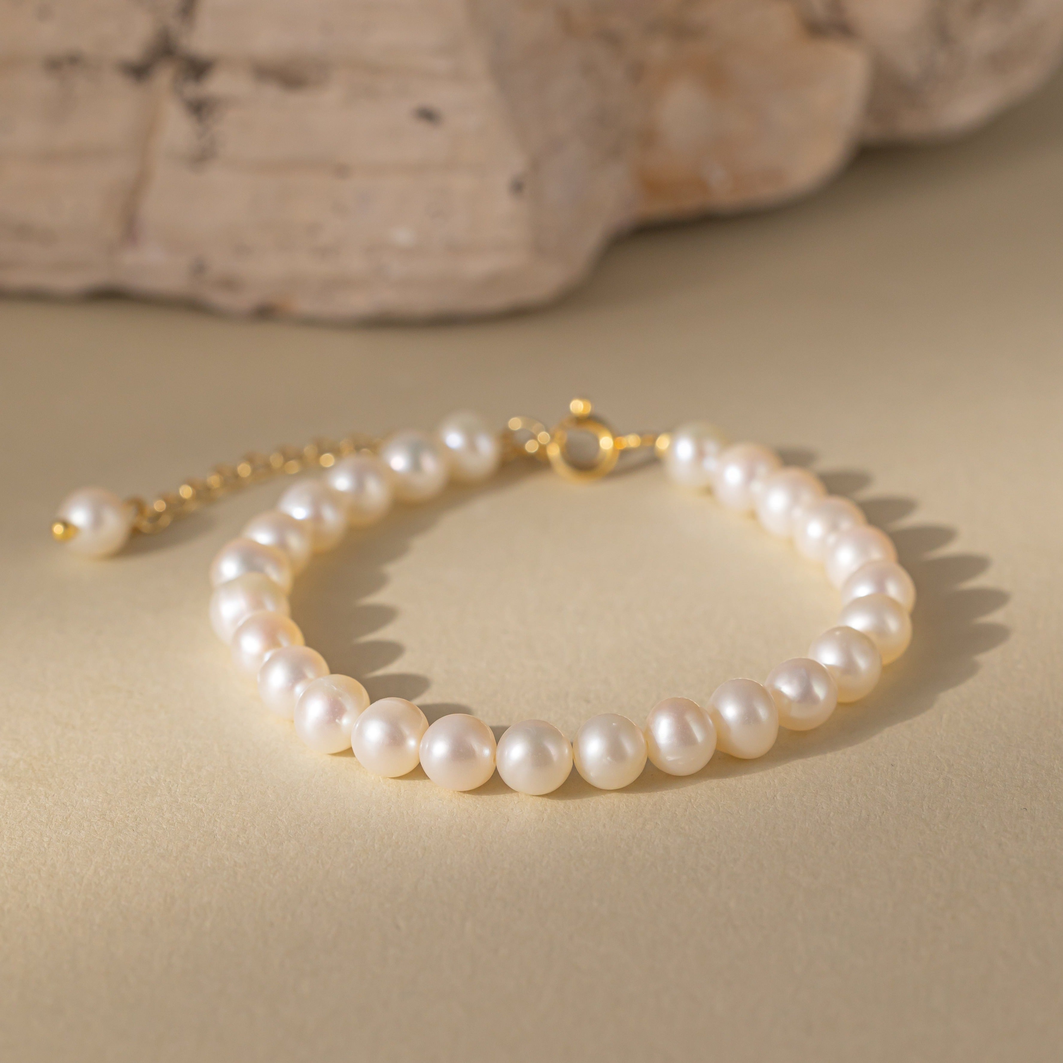 STMG Natural Pearl Adjustable Bracelet