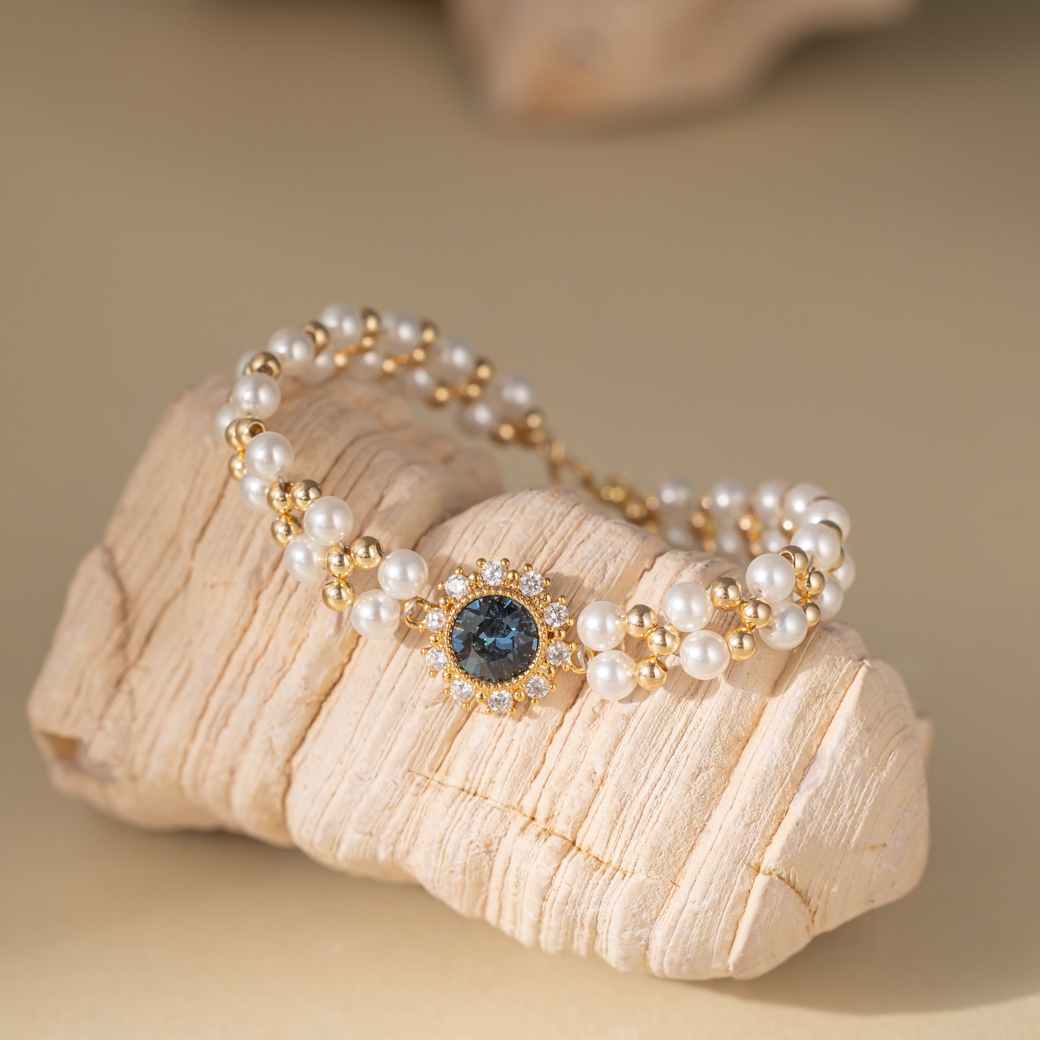 STMG Pearl with Sapphire Bracelet