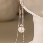 STMG Pearl Adjustable Necklace in silver