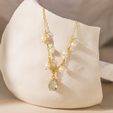 STMG Natural Pearl Droplet Necklace