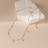 Beaded Pearl Adjustable Choker Necklace