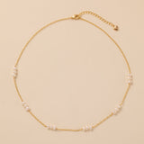 STMG Natural Bead Pearls Choker Necklace