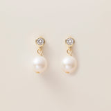 STMG Natural Pearl Dangle Earrings