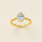 STMG Sky Blue Diamond Adjustable Ring