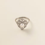 STMG Natural Pearl Hollow-out Adjustable Ring