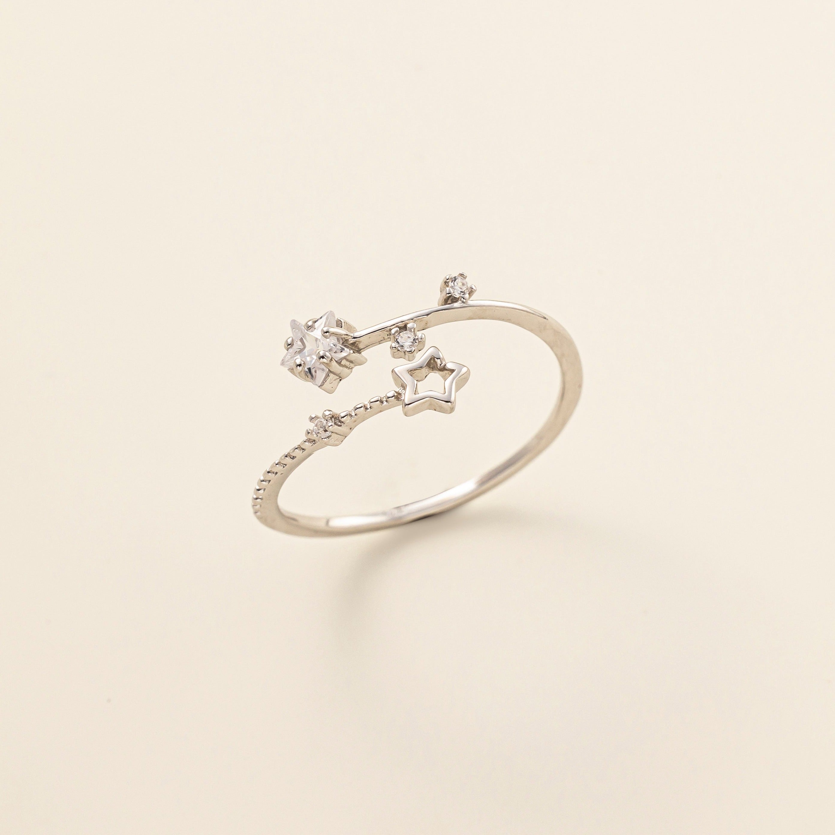 Duo Stars Adjustable Ring