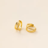 Duo-Layer CZ Hoops in gold