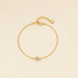 STMG Minimalist CZ Diamond Bracelet in gold