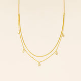 Twinkle Star Duo-layer Choker Necklace (S925)