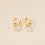 STMG Pearl Wreath Dangle Hoops