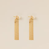 STMG Natural Pearl Tassel Dangle Earrings