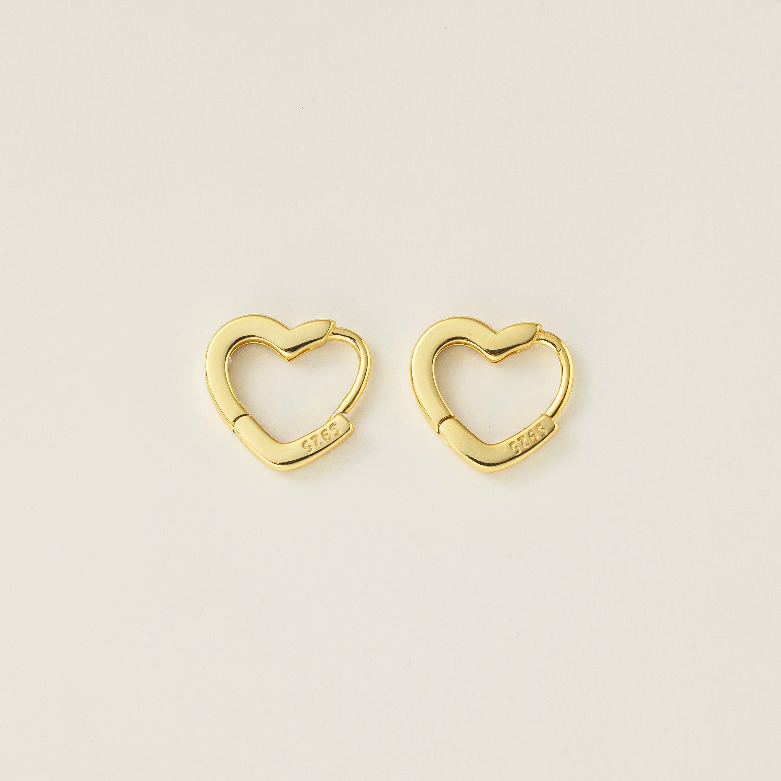 STMG Sweet Heart Hoops in gold