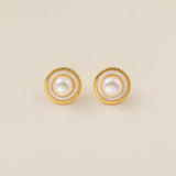 STMG Natural Pearl Stud Earrings