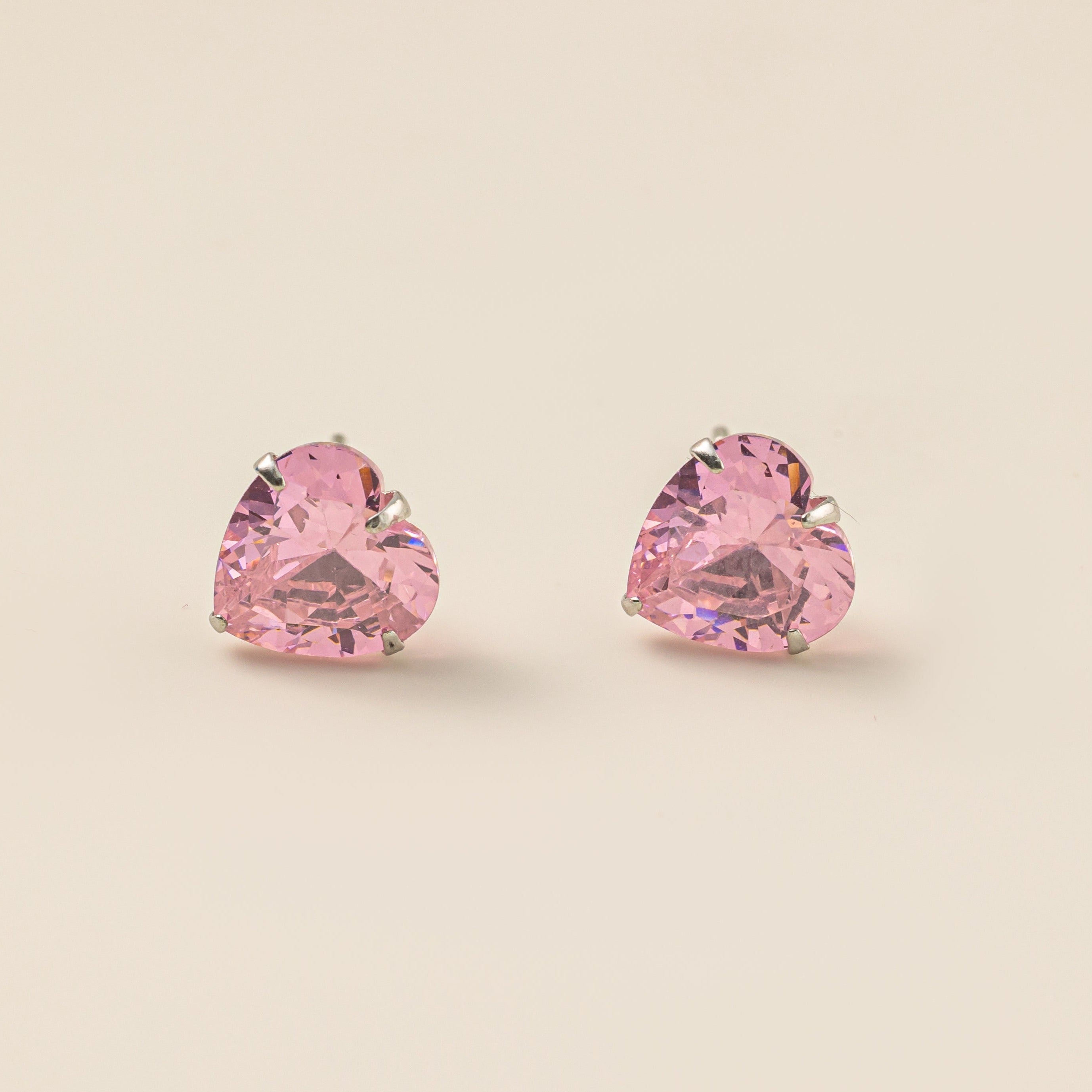 STMG Pink Heart Stud Earrings