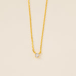 STMG Minimalist CZ Diamond Necklace in gold