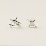 Trendy Star Stud Earrings (S925)