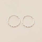 Twisted Circle Hoops (S925)