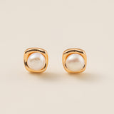 STMG Natural Pearl Stud Earrings