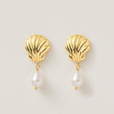 STMG Natural Pearl Dangle Earrings