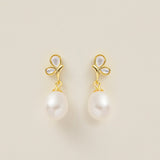 Butterfly Pearl Dangle Earrings