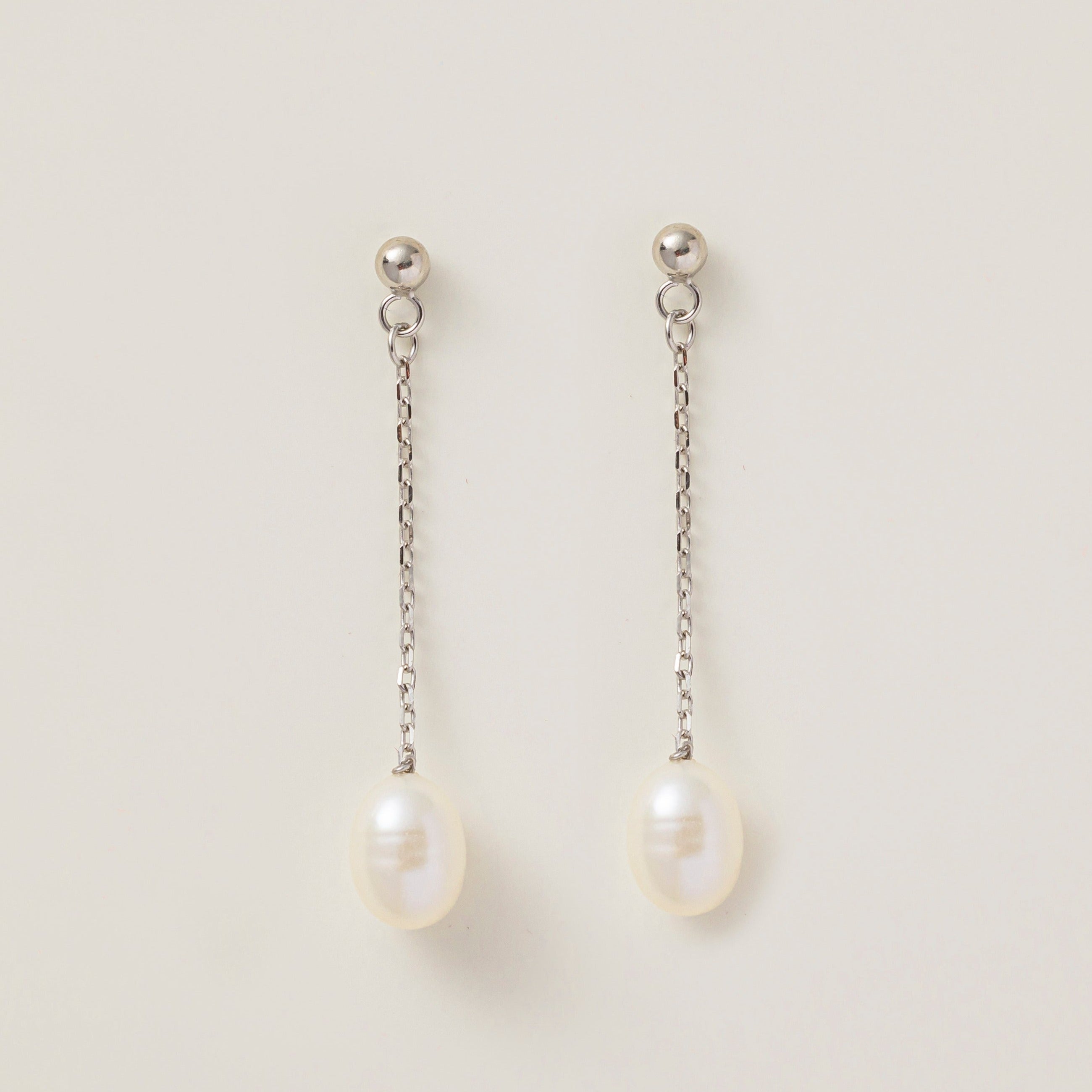 STMG Natural Pearl Dangle Earrings