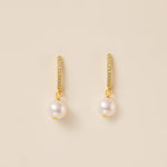 STMG Natural Pearl Dangle Earrings 