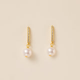 STMG Natural Pearl Dangle Earrings 