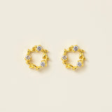 Tiny Wreath Stud Earrings (S925)