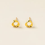 Twisted Circle Stud Earrings (S925)