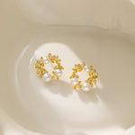 STMG Pearls Wreath Stud Earrings