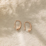 Droplet Hook Earrings in rose gold 