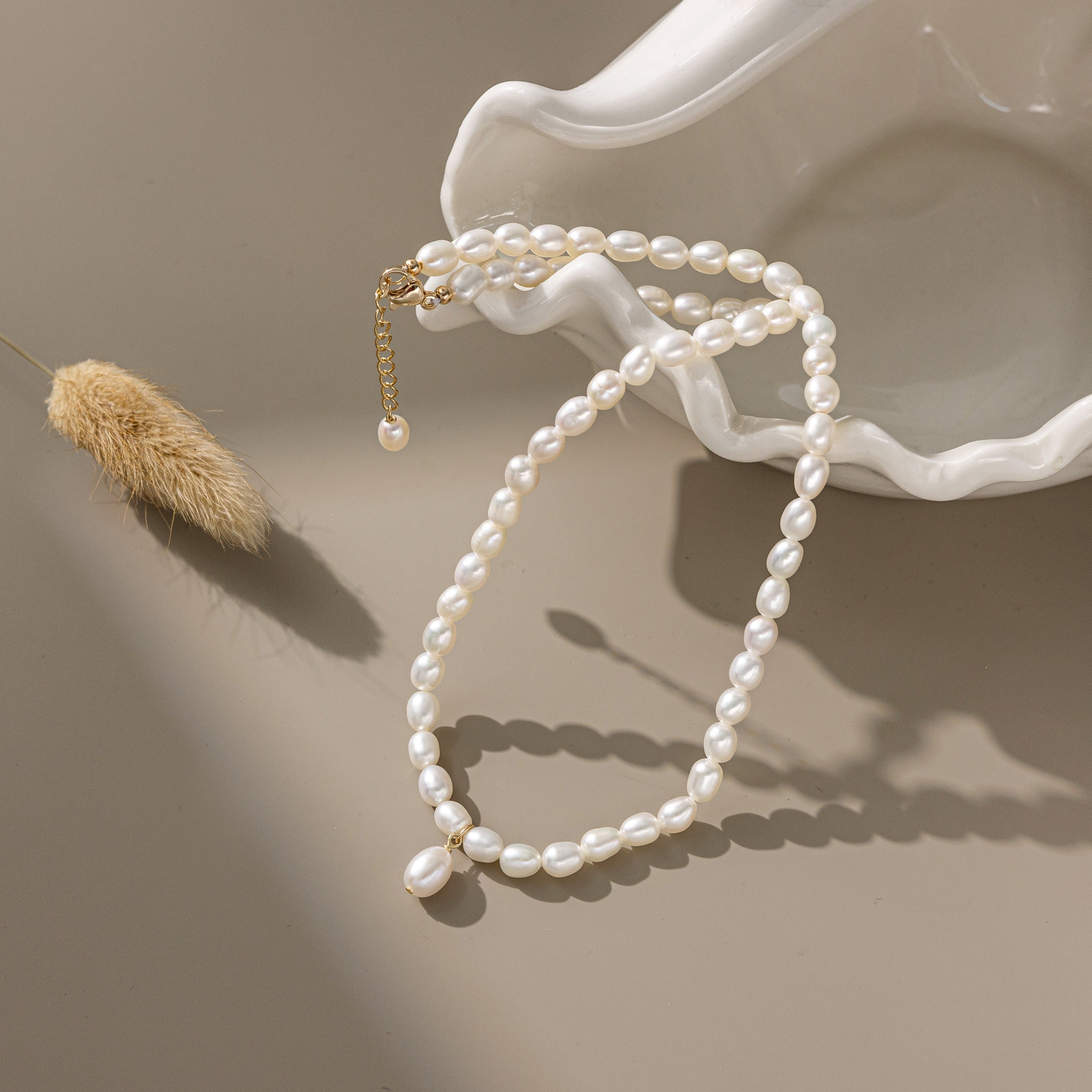 STMG Natural Pearl Choker Necklace