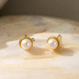 STMG Natural Pearl Stud Earrings