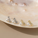 STMG Pearl on Bowknot Stud Earrings in 2 colours