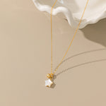 STMG Skinny Star Necklace in gold