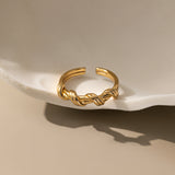 Twisted Adjustable Ring (S925)