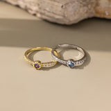 STMG Sapphire Adjustable Ring in 2 colours