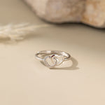 Duo Sweet Heart Adjustable Ring