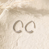 Droplet Hook Earrings in silver