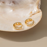 Twisted Circle Pave Hoops (S925)