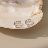 Twisted Circle Pave Hoops (S925)