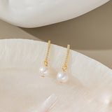 STMG Natural Pearl Dangle Earrings 