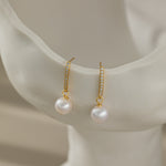 STMG Natural Pearl Dangle Earrings 