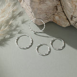 Twisted Circle Hoops (S925)