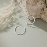 Twisted Circle Hoops (S925)