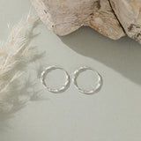 Twisted Circle Hoops (S925)