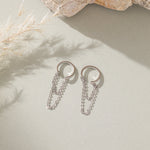 Duo-chain Tassel Ear Cuff Earrings 