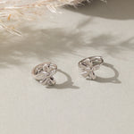 STMG Minimalist Bowknot Hoops in silver